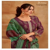 Hermitage Tanjore Wholesale Embroidered Bottom Dress Material