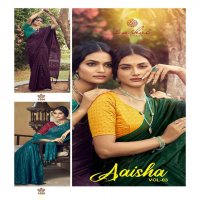 KASHVI CREATION AAISHA VOL 3 BEAUTIFUL SAREES WITH EMBROIDERY BLOUSE