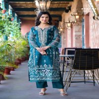 Afsana Somya Wholesale Organza Kurtis With Pant And Dupatta Combo