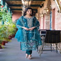 Afsana Somya Wholesale Organza Kurtis With Pant And Dupatta Combo