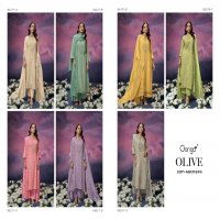Ganga Olive S2271 Wholesale Premium Organza With Hand Work Salwar Suits