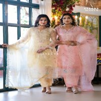 Afsana Somya Gold Wholesale Readymade Pakistani Concept Suits Combo