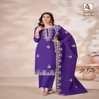 ALOK SUIT SPARKLE FANCY ORGANZA GOTA WORK EMBROIDERY DRESS MATERIAL