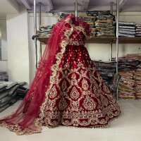 KB-1070 Wholesale 9000 Velvet Designer Wedding Lehengas