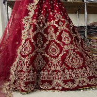 KB-1070 Wholesale 9000 Velvet Designer Wedding Lehengas