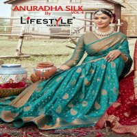 Lifestyle Anuradha Silk Vol-4 Wholesale Nylon Raw Silk Sarees