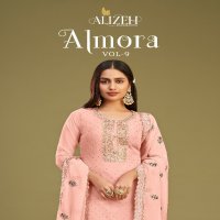 Alizeh Almora Vol-9 Wholesale Georgette Semi Stitched Straight Suits