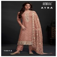 Amirah Ayra Wholesale Crystal Organza With Embroidery Work Straight Salwar Suits