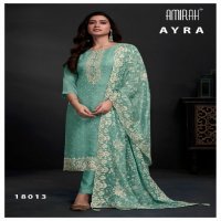 Amirah Ayra Wholesale Crystal Organza With Embroidery Work Straight Salwar Suits