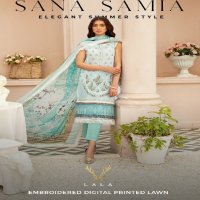 Lala Sana Samia Elegant Summer Style Embroidered Digital Printed Lawn Pakistani Suits