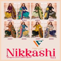 Vandana Nikkashi Vol-6 Wholesale Cotton Crochet Work Dress Material
