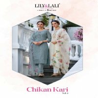 CHIKAN KARI VOL 3 BY LILY AND LALI DESIGNER SCHIFFLI WORK READYMADE SALWAR SUIT SUPPLIER