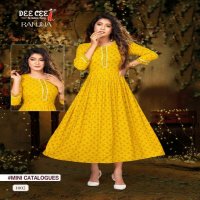Dee Cee Ranjna Wholesale Flares Kurtis With Embroidery