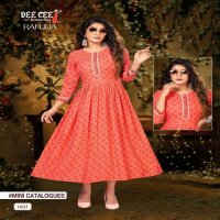 Dee Cee Ranjna Wholesale Flares Kurtis With Embroidery
