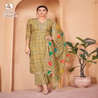 ALOK SUIT ELIGANCE BEAUTIFUL PRINT WITH EMBROIDERY DRESS MATERIAL