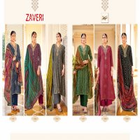 Vp Textile Zaveri Wholesale Pure Muslin Printed With Fancy Embroidery Dress Material