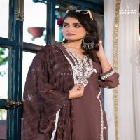 Afsana D.no 111 Wholesale Designer Embroidered Tunics With Sleeves Suits Combo