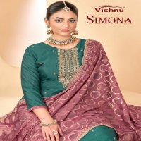 Vishnu Simona Wholesale Simmer Vichitra Dress Material