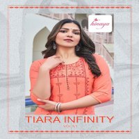 Hinaya Tiara Infinity Vol-1 Wholesale Reyon Slub Handwork Kurtis