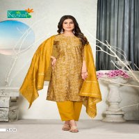 Kushals Aakruti Wholesale Chanderi Straight Top With Pant And Dupatta