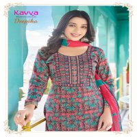 KAVYA DEEPIKA VOL 11 FULLSTITCH STRAIGHT KURTI PANT WITH NAZNEEN DUPATTA