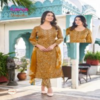 KAVYA DEEPIKA VOL 11 FULLSTITCH STRAIGHT KURTI PANT WITH NAZNEEN DUPATTA