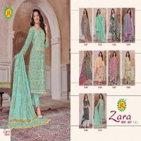 JT Zara Wholesale Premium Embroidery Work With Tie And Neck Work Dress Material