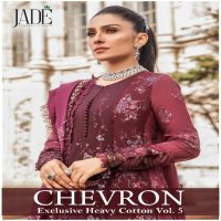 Jade Chevron Exclusive Heavy Cotton Vol-5 Wholesale Lawn Printed Dress Material