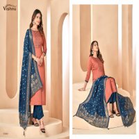 Vishnu Gulnaaz Vol-2 Wholesale Pure Silk Butti Jacquard Dress Material