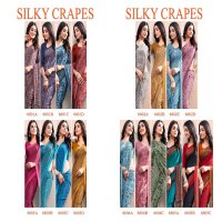 Sushma Silky Crapes Wholesale Crape Sarees Catalog