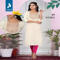 Kaya Kajree Wholesale Only Top With Work Long Kurtis