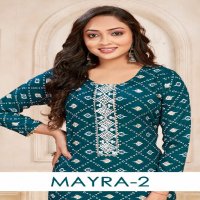 Sangeet Mayra Vol-2 Wholesale Neck Sequence Work Long Kurtis