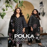 Sahiba Polka Beauty Wholesale Pure Lawn Cotton With Handwork Salwar Suits