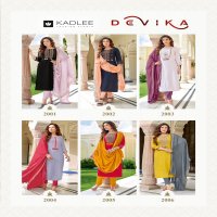 Kadlee Devika Wholesale Reyon Sequence Kurtis With Pant And Dupatta