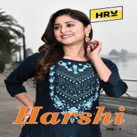 HRU India Harshi Vol-1 Wholesale Hand Embroidered Straight Kurtis