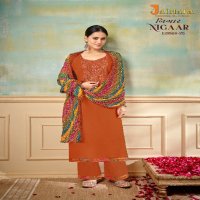 Jaimala Nigaar Vol-25 Wholesale Reyon Slub Embroidery And Diamond Work Dress Material