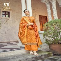 Alok Hiba Vol-3 Wholesale Pure Viscose Banarasi Daman Work And Diamond Work Dress Material