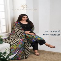 Vinay Silkina Royal Crepe Vol-44 Wholesale Embroidered Royal Crepe Dress Material