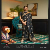 Rajtex Kushaq Silk Wholesale Nylon Satin Handloom Weaving Sarees