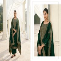 Zisa Silky Vol-4 Wholesale Bemberg Silk Jacquard Straight Salwar Suits