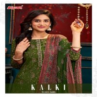 Bipson Kalki 2480 Wholesale Pure Modal Chanderi With Khatli Handwork Dress Material