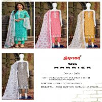 BIPSON TATA HARRIES 2476 BEAUTIFUL COTTON COLLECTION UNSTITCH SUIT