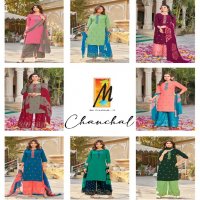 Master Chanchal Wholesale Heavy Reyon With Sequence Work Kurtis With Plazzo And Dupatta