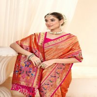 Rajpath Lavnya Silk Wholesale Pure Paithani Silk With Zari Border Sarees