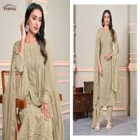 Vishnu Lucknowi Vol-6 Wholesale Fox Georgette Lucknowi Work Dress Material