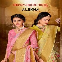 Alekha Organza Digital Checks Vol-3 Wholesale Ethnic Sarees