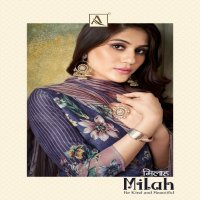 Alok Milah Wholesale Premium Muslin With Elegant Khatli Work Dress Material