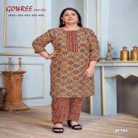 Sangeet Gowree Plus Size Wholesale Big Size Kurtis With Pants