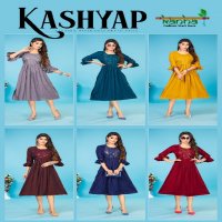 Kanha Kashyap Wholesale Reyon Sequence Work Kurtis