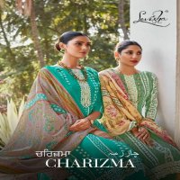 Levisha Charizma Wholesale Lawn Cotton With Daman Embroidery Dress Material